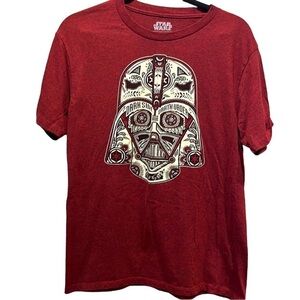 Star Wars Men’s Darth Vader Darkside Sugar Skull Tee Shirt Size Large